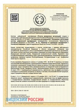 Приложение к сертификату для ИП Радужный Сертификат СТО 03.080.02033720.1-2020